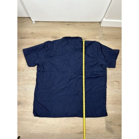 Eotac Operator Grade Blue Vented Short Sleeve Button Up Shirt Mens Size XL - Picture 4 of 5